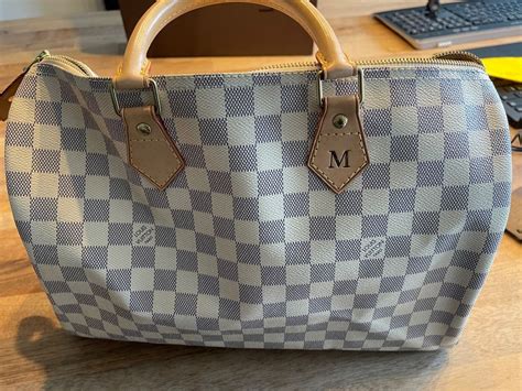 louis vuitton tasche speedy damier canvas 35 mit trageriemen